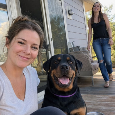 Sophia G. from Phoenix, AZ with their dog wearing a CollarZen collar